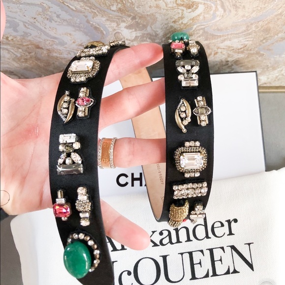 Alexander McQueen Black Embellished WaistBelt - Picture 9 of 11